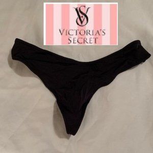 Victoria's Secret Black Satin Thong